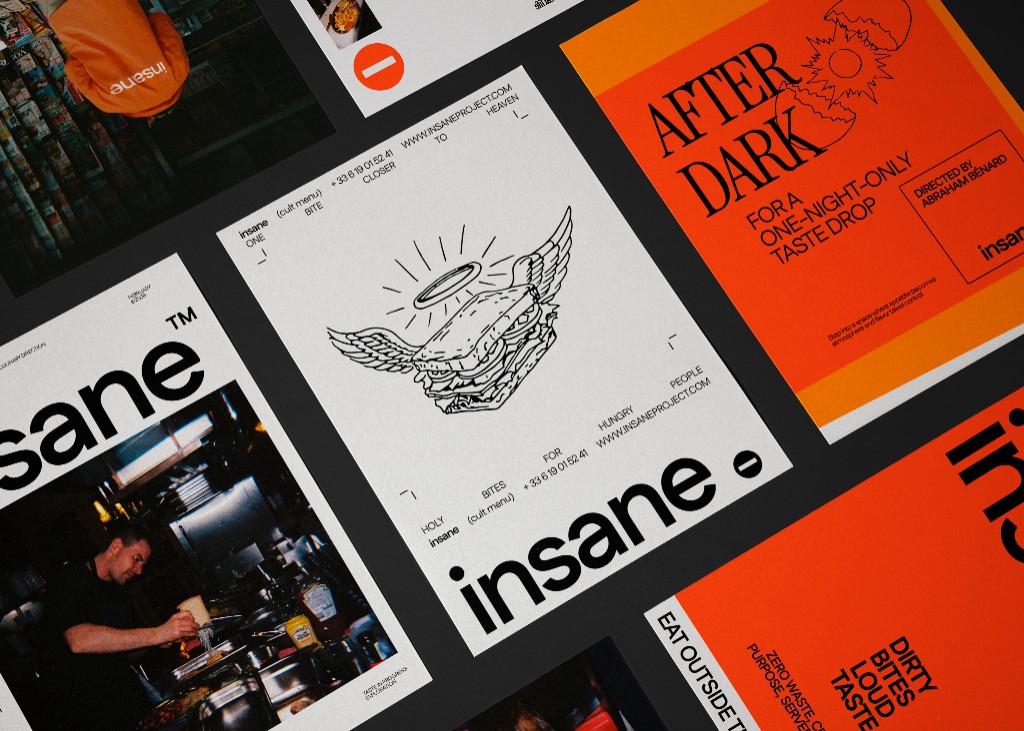 Insane brand posters and collateral