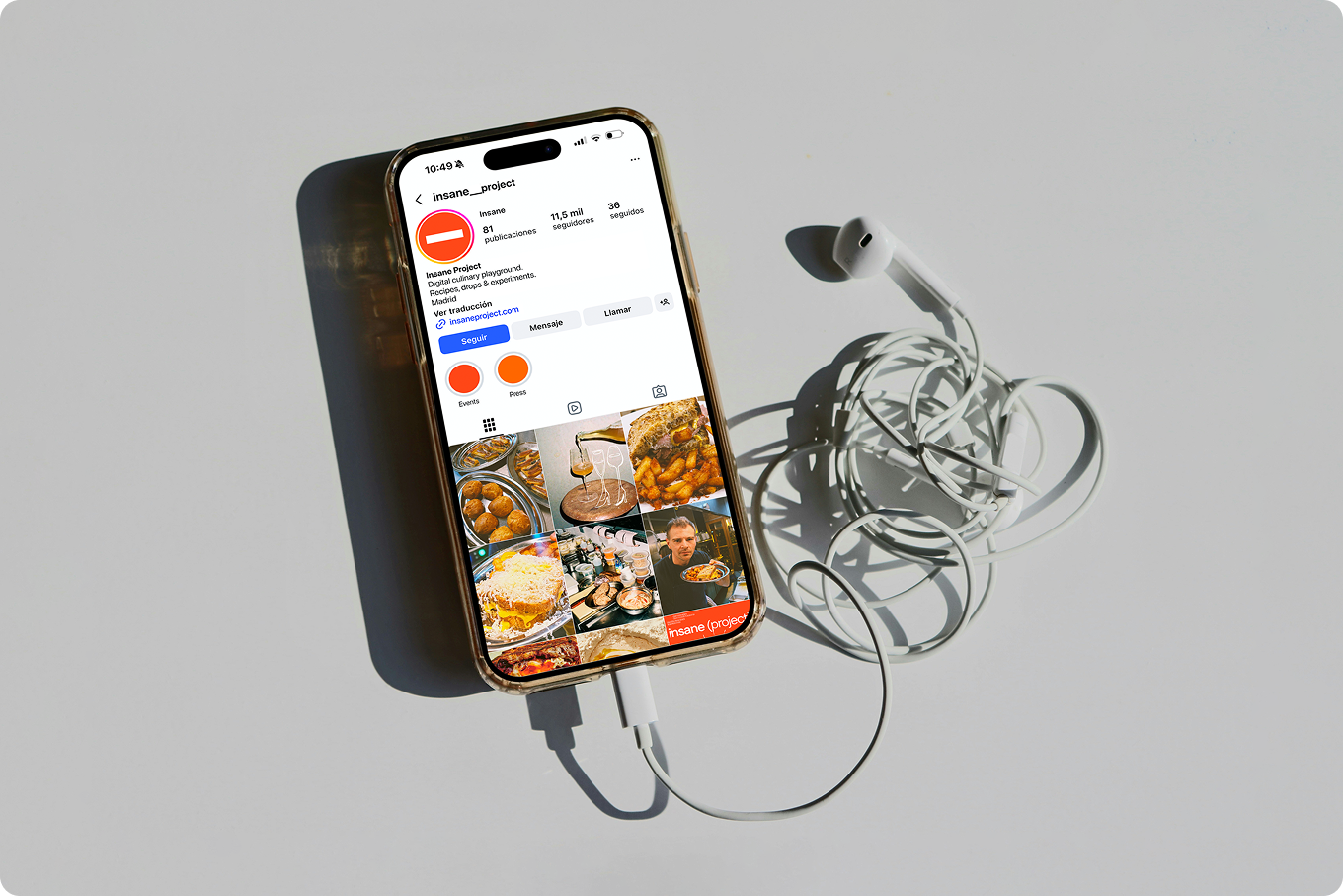 Insane Instagram profile on iPhone