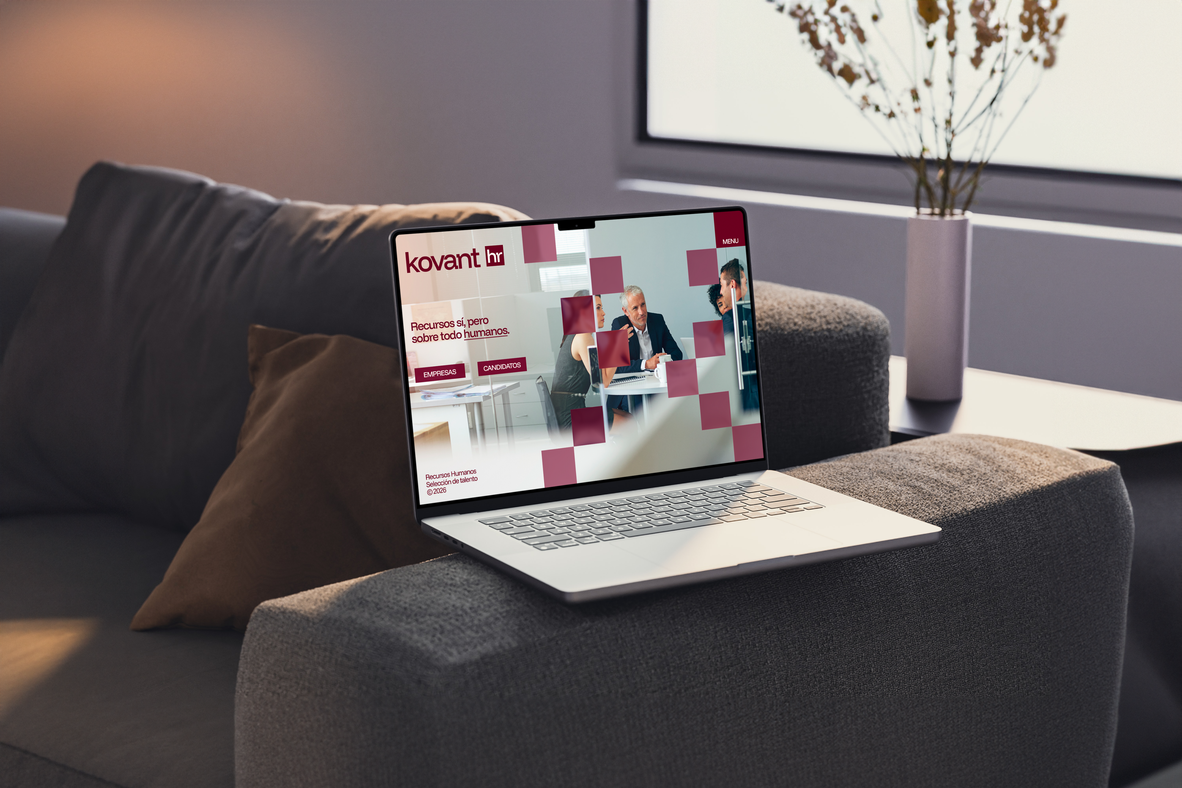 Kovant website mockup